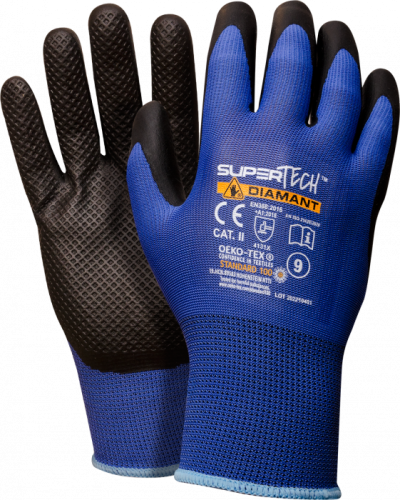 Rękawice WORKLINK SUPER TECH DIAMANT powlekane mikropianką nitrylową