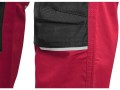 Spodnie robocze do pasa CXS SOLIS FLEX czerwony-czarny