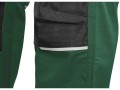 Spodnie robocze do pasa CXS SOLIS FLEX zielony-czarny