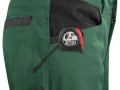 Spodnie robocze do pasa CXS SOLIS FLEX zielony-czarny