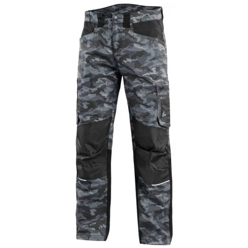 Spodnie robocze do pasa CXS SOLIS FLEX camo-czarny