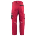 Spodnie robocze do pasa CXS SOLIS FLEX czerwony-czarny