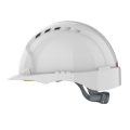 Hełm ochronny EVO2 ONETOUCH - pasek przesuwny - wentylowany - biały