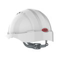 Hełm ochronny EVO2 ONETOUCH - pasek przesuwny - wentylowany - biały