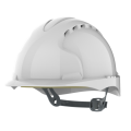 Hełm ochronny EVO2 ONETOUCH - pasek przesuwny - wentylowany - biały
