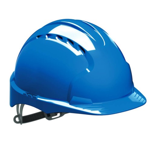 Hełm ochronny EVO2 ONETOUCH - pasek przesuwny - wentylowany - niebieski