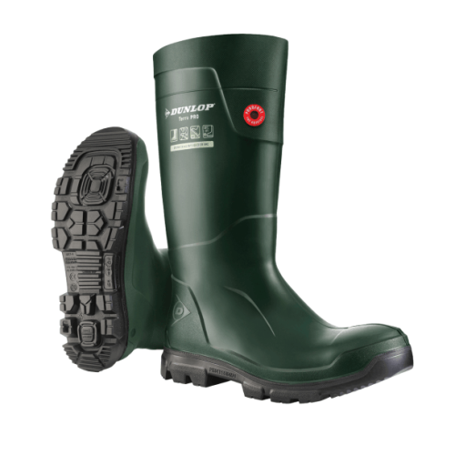 Kalosze DUNLOP PUROFORT TERRAPRO Full Safety S5 CI CR SRC zielone