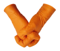Rękawice warsztatowe nitrylowe MG Gloves (100szt.)  pomarańczowe