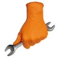 Rękawice warsztatowe nitrylowe MG Gloves (100szt.)  pomarańczowe