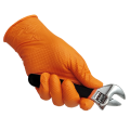 Rękawice warsztatowe nitrylowe MG Gloves (100szt.)  pomarańczowe