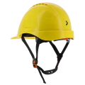 Kask ochronny Safety Jogger AJUSCO (lekki, wentylowany, pasek 4 pkt., kółko) - żółty