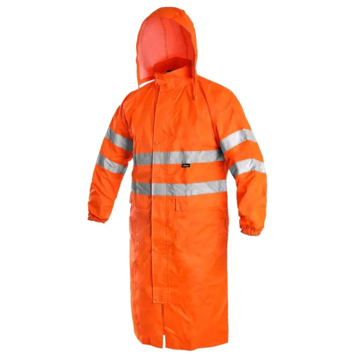 Płaszcz wodoodporny ostrzegawczy CXS BATH męski pomarańczowy