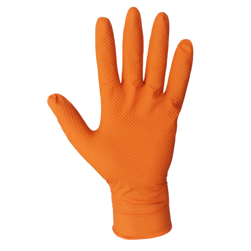 Rękawice nitrylowe bezpudrowe medaSEPT Max Grip PRO Prefer (50szt.) pomarańczowe