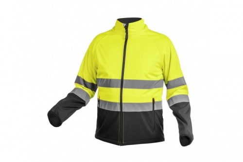 Kurtka ostrzegawcza softshell Hoegert EXTER żółta
