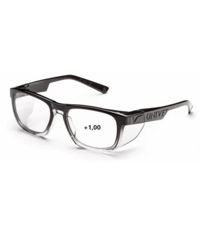 Okulary korekcyjne UNIVET Mod.571 Gradient black clear UV400 single vision +1.0 AS