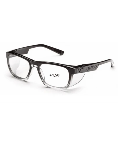 Okulary korekcyjne UNIVET Mod.571 Gradient black clear UV400 single vision +1.5 AS