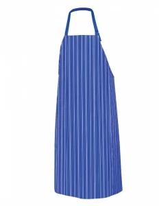 Fartuch gastronomiczny PROS 202 w paski - niebieski - 75/75
