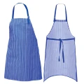 Fartuch gastronomiczny PROS 202 w paski - niebieski - 75/75