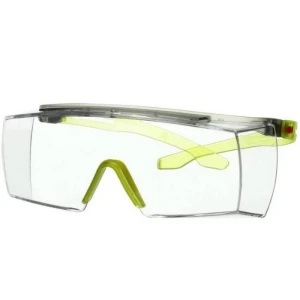 Okulary ochronne nakładkowe 3M SecureFit 3701SGAF bezbarwne - ramka limonkowa