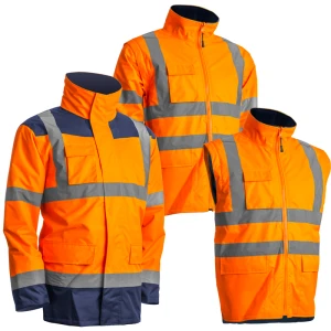 Kurtka parka Coverguard 7KAN KANATA 4w1 - pomarańczowy HV