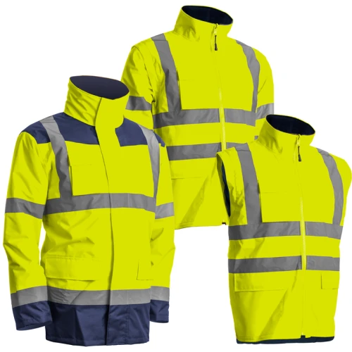 Kurtka ostrzegawcza parka Coverguard 7KAN KANATA 4w1 - żółta HV