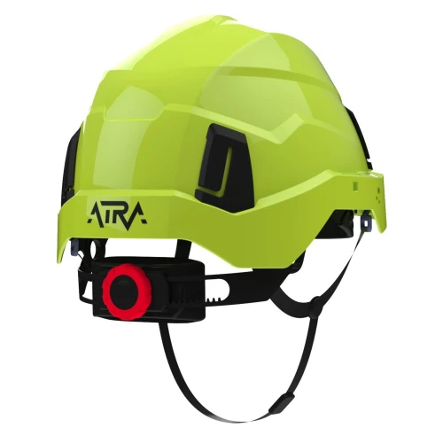 Hełm ochronny ATRA 40V, wentylowany, więźba obrotowa - Hi-Vis zielony