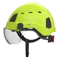 Hełm ochronny ATRA 40V, wentylowany z osłoną S40, więźba obrotowa - Hi-Vis zielony