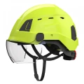 Hełm ochronny ATRA 40V, wentylowany z osłoną S40, więźba obrotowa - Hi-Vis zielony