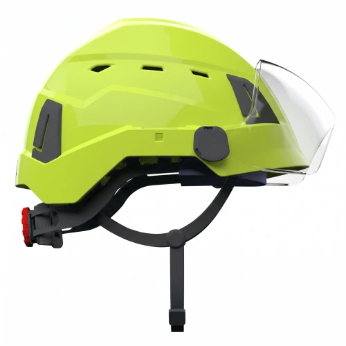 Hełm ochronny ATRA 40V, wentylowany z osłoną S40, więźba obrotowa - Hi-Vis zielony