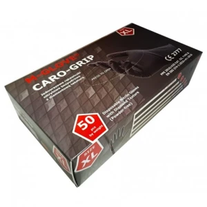 Rękawice nitrylowe M-GLOVE CARO-GRIP BLACK (50 szt.)