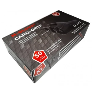 Rękawice nitrylowe M-GLOVE CARO-GRIP BLACK (50 szt.)